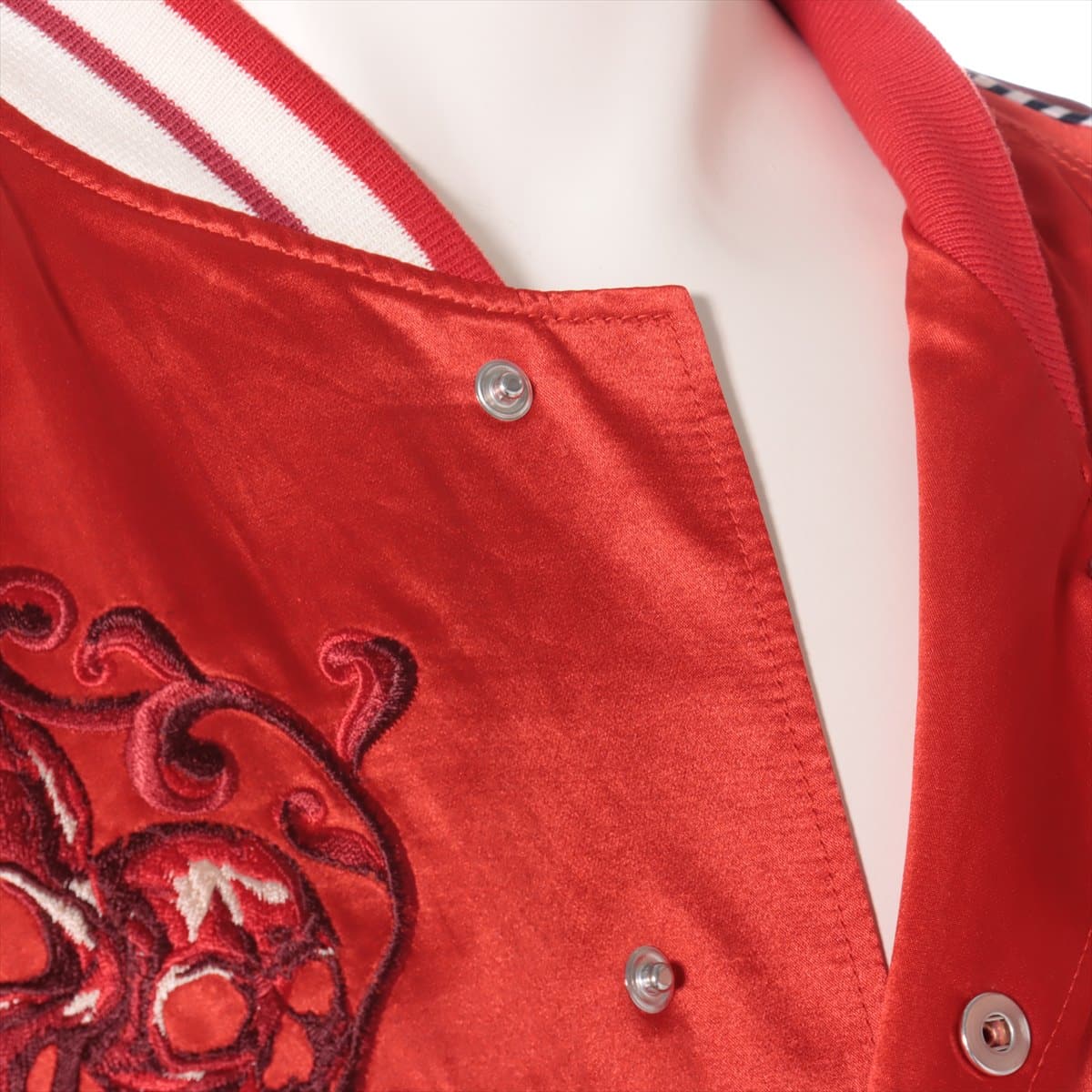 Alexander McQueen Cotton & silk Souvenir jacket 50 Men's Red  Out of tag