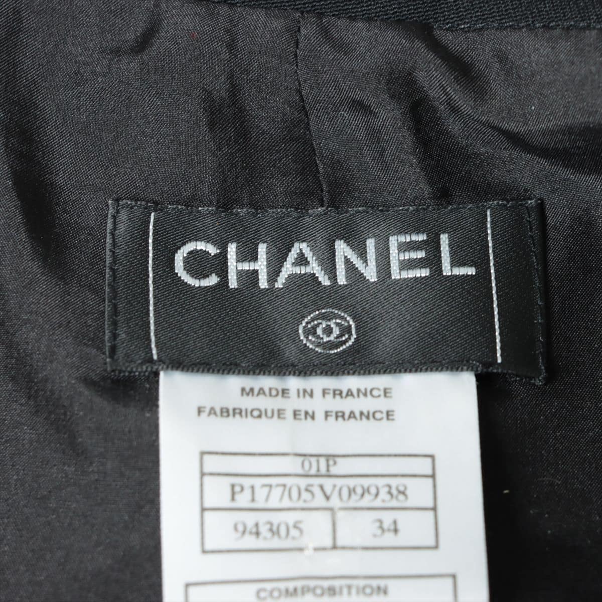 Chanel Coco Button 01P Wool Slacks 34 Ladies' Black