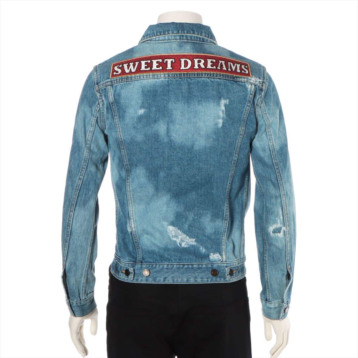 Saint Laurent Paris 16 years Cotton Denim jacket XS Men's Blue  Damage processing