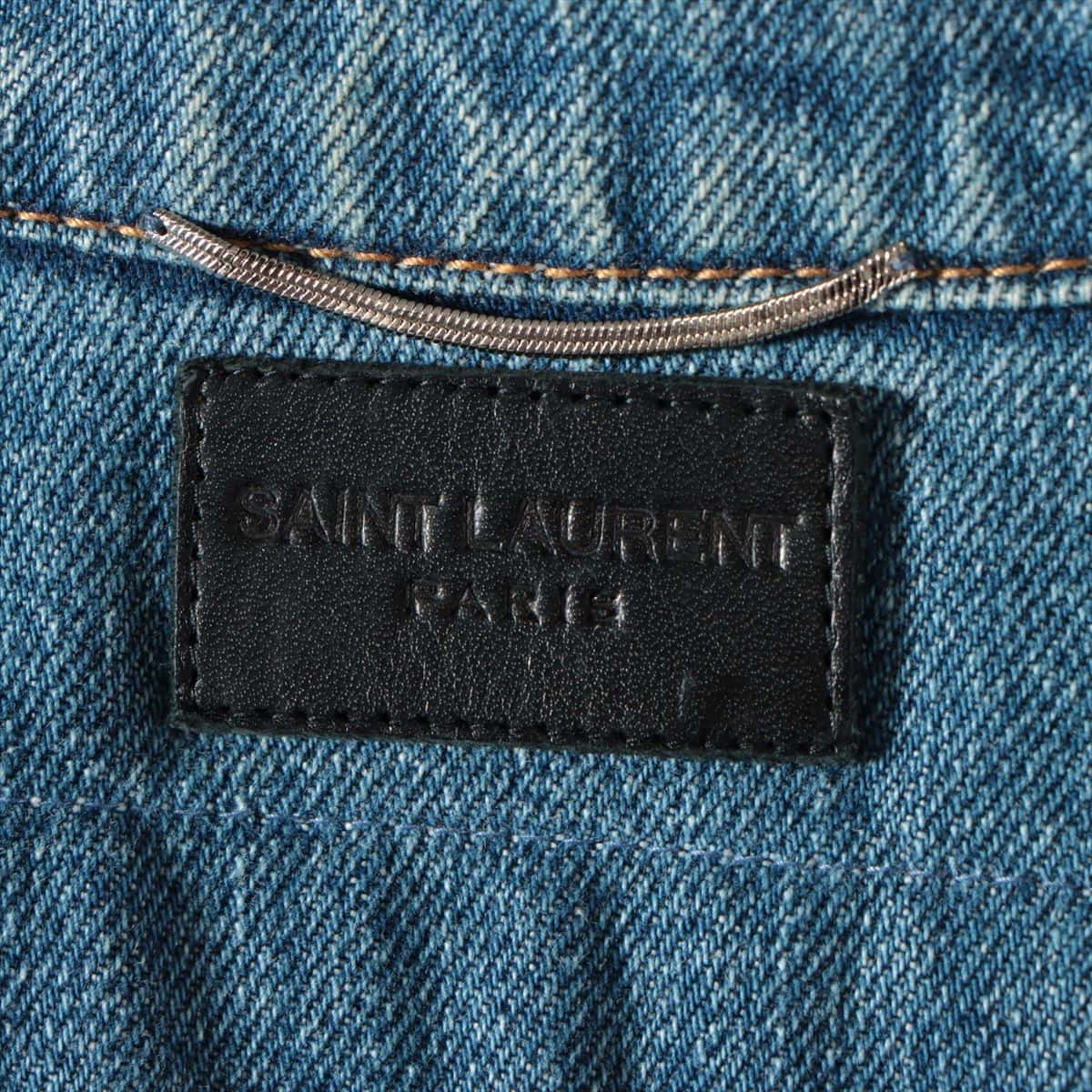 Saint Laurent Paris 16 years Cotton Denim jacket XS Men's Blue  Damage processing