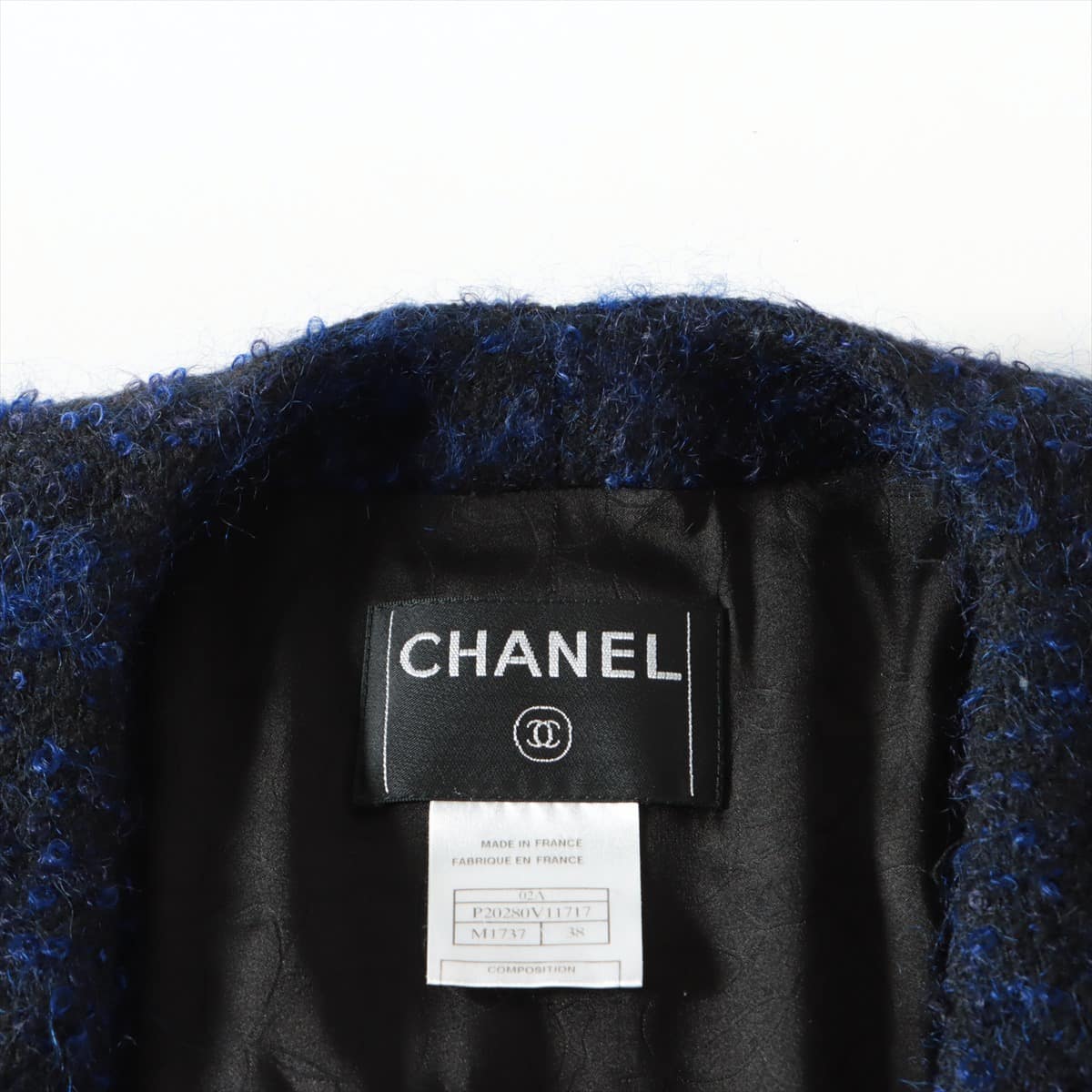 Chanel 02A Tweed Setup 38 Ladies' Blue  owl button