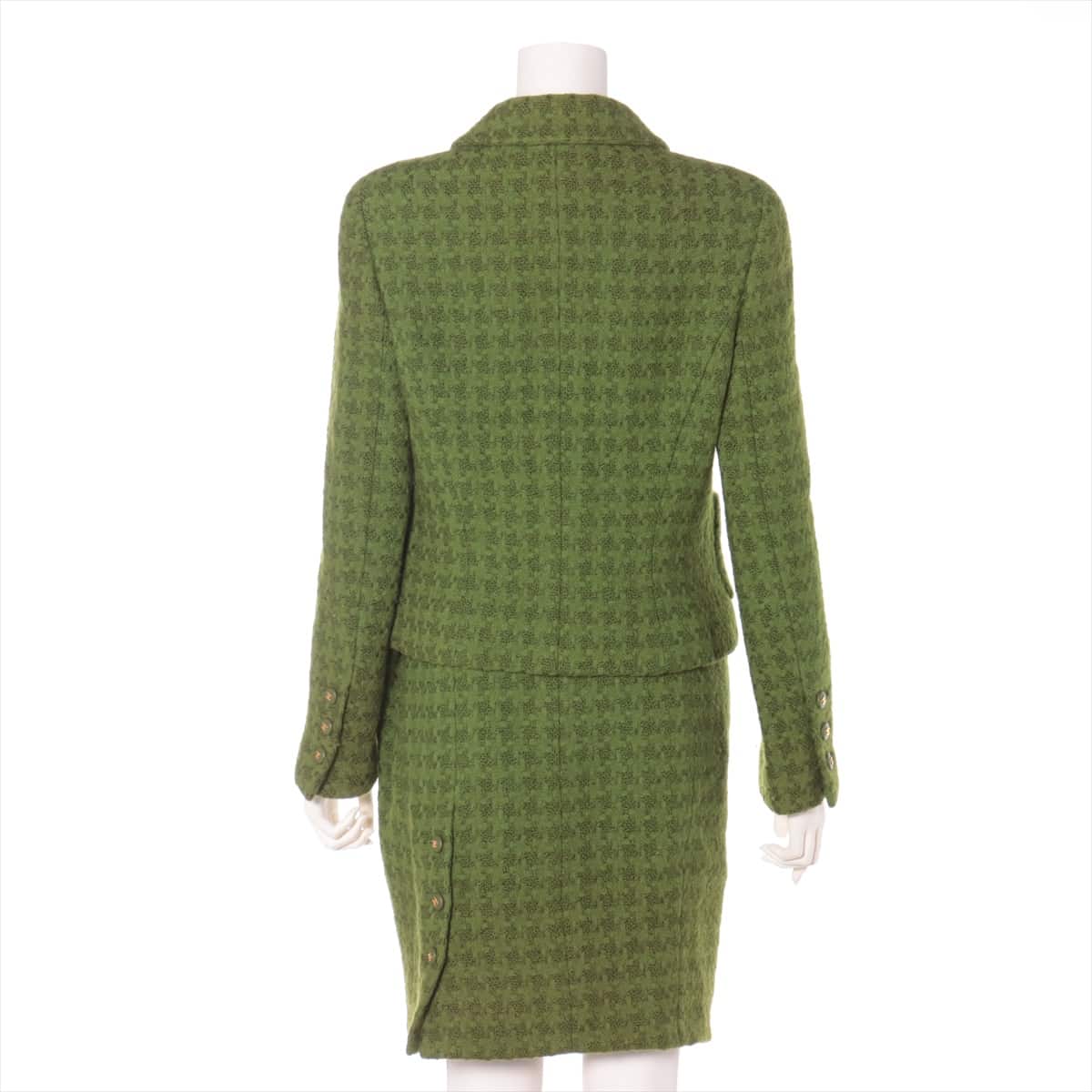 Chanel Coco Button 95A Tweed Setup 40 Ladies' Green