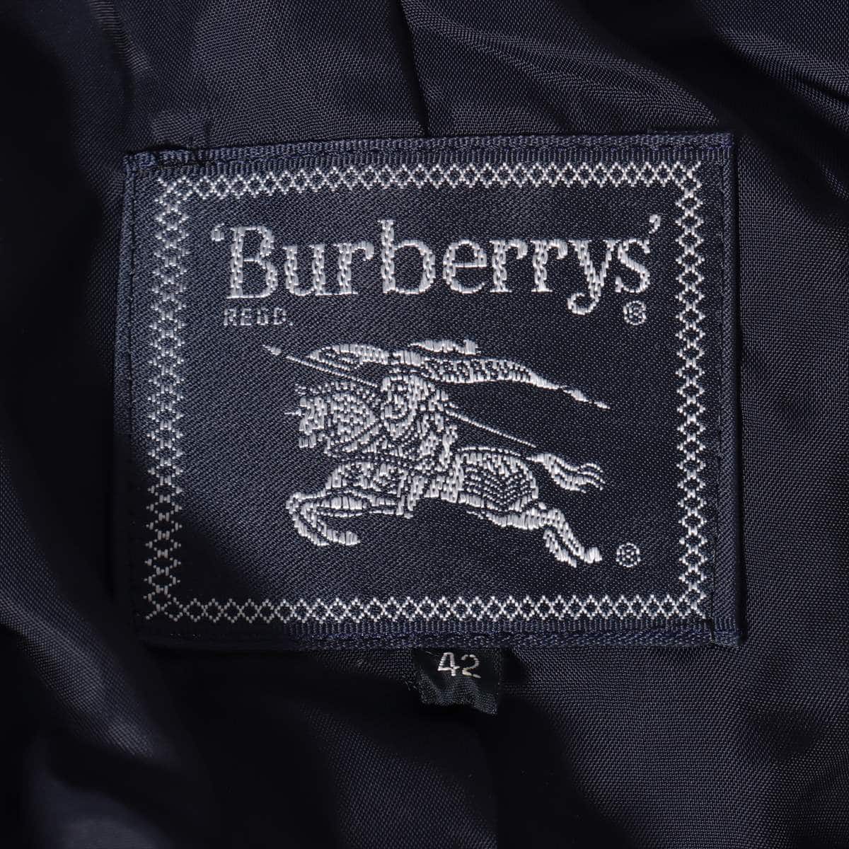 Burberrys wool x rayon Setup jacket 42/skirt 40 Ladies' Green  plaid