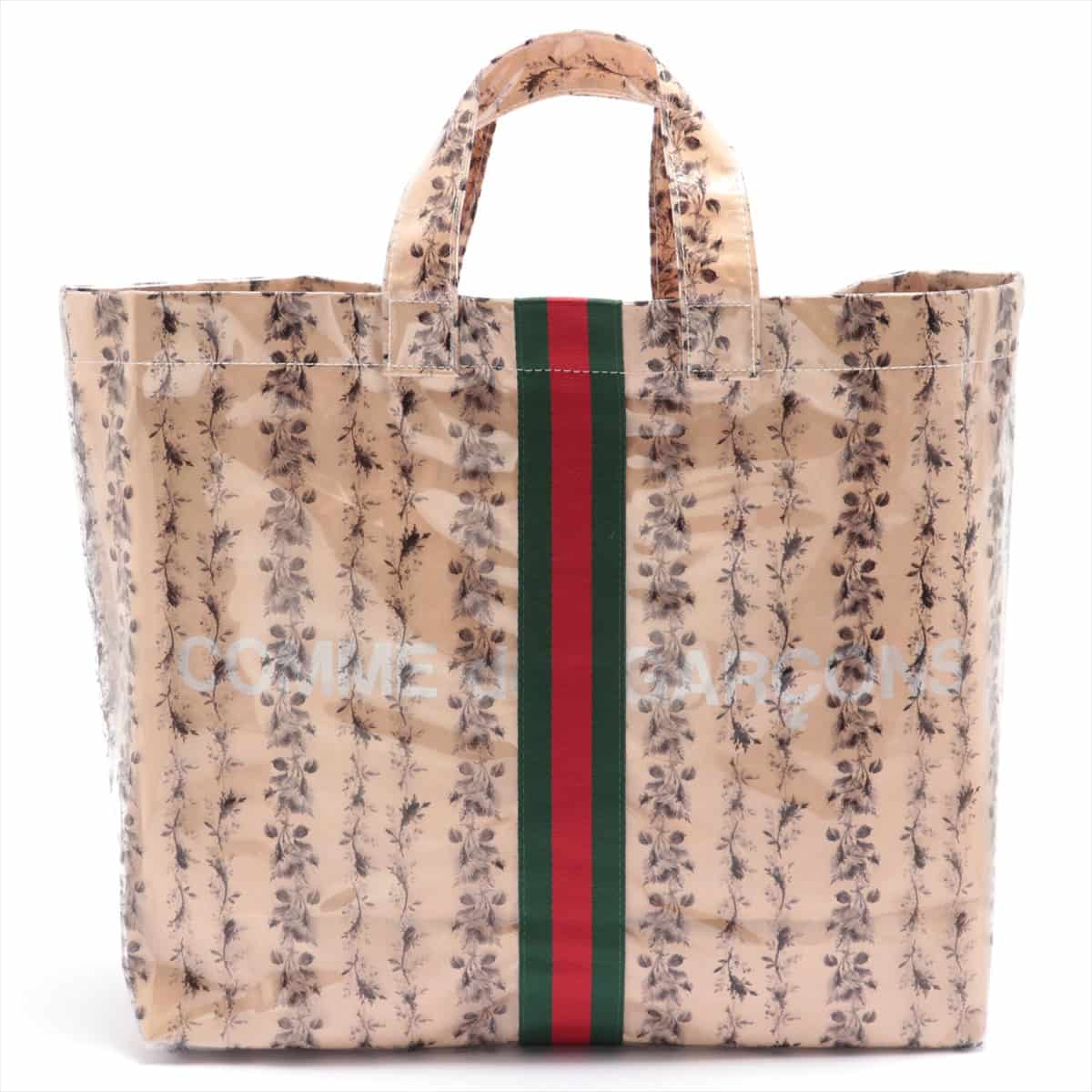 Gucci x Comme des Garcons Sherry Line Vinyl Tote bag Beige