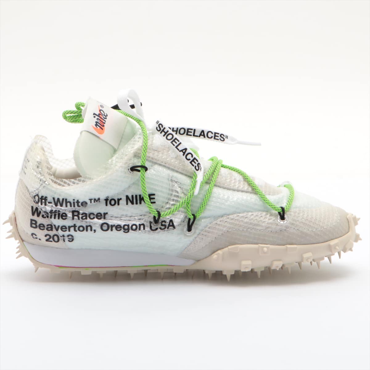 NIKE × OFF-WHITE Fabric Sneakers JPN24.5 Unisex White waffles racers CD8180-100
