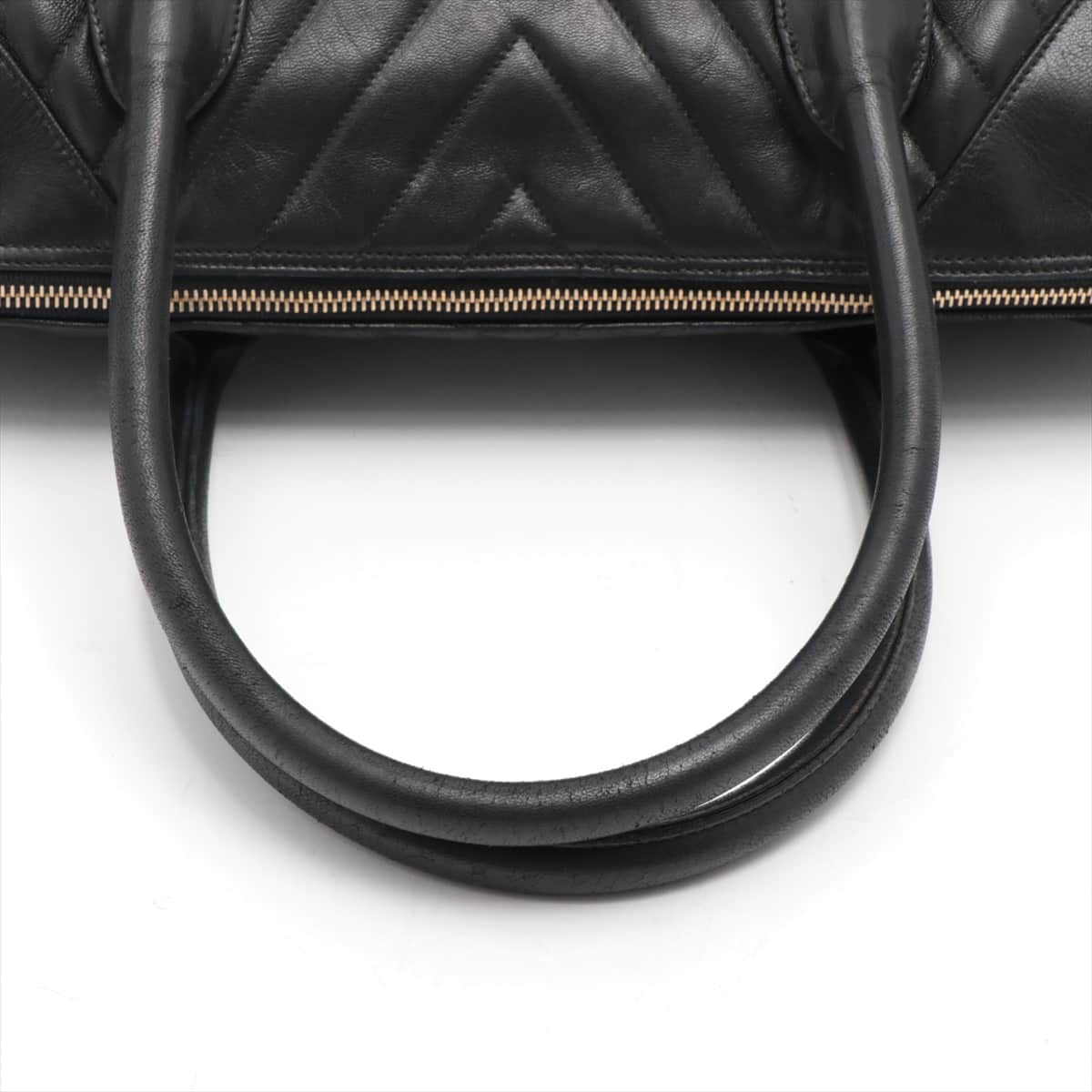 Chanel V Stitch Lambskin Hand bag Black Gold Metal fittings 1XXXXXX