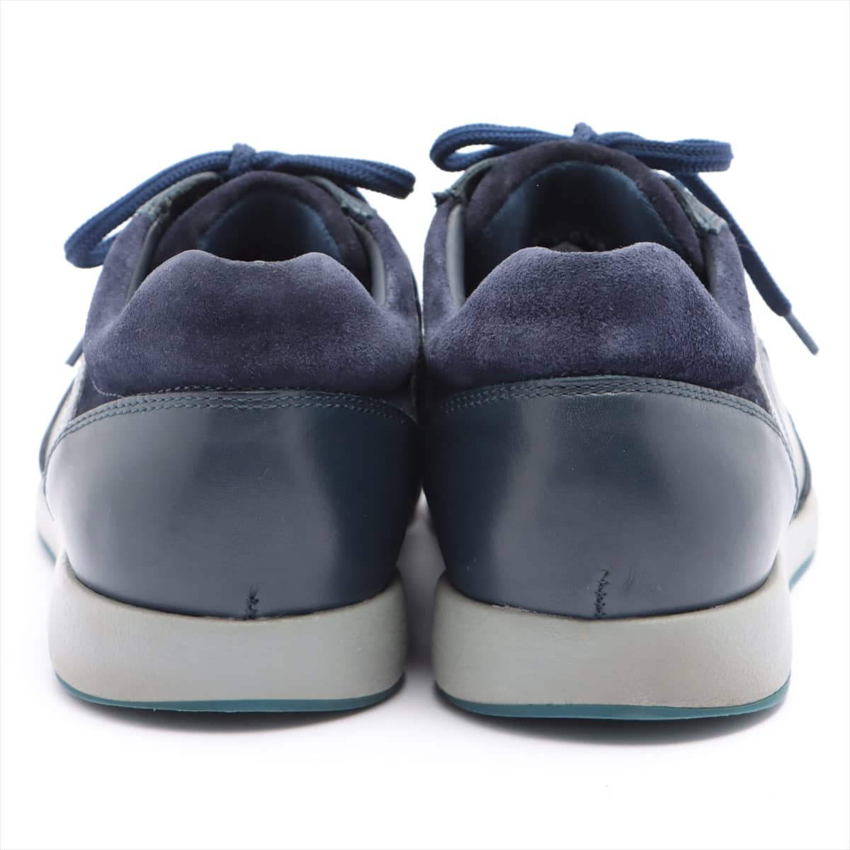 Ferragamo Leather Sneakers 7.5EE Men's Blue
