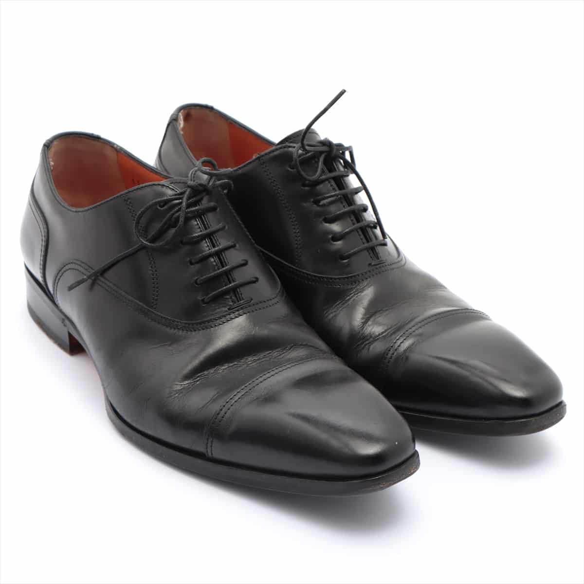 Santoni Leather Leather shoes 5 1/2 Men's Black