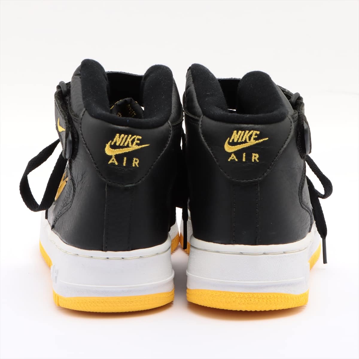 Nike AIR FORCE 1 MID Leather Sneakers 26.5cm Men's Black