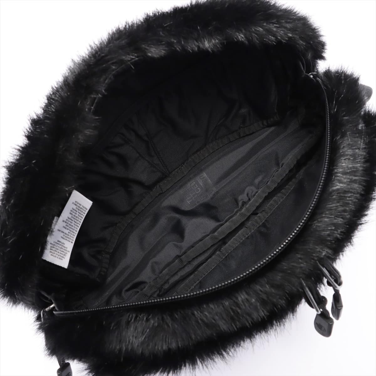 SUPREME × THE NORTH FACE Faux fur Sling backpack Black