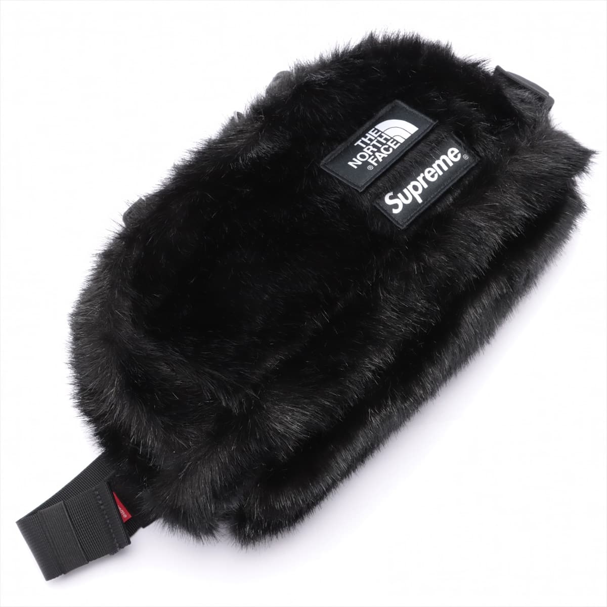 SUPREME × THE NORTH FACE Faux fur Sling backpack Black