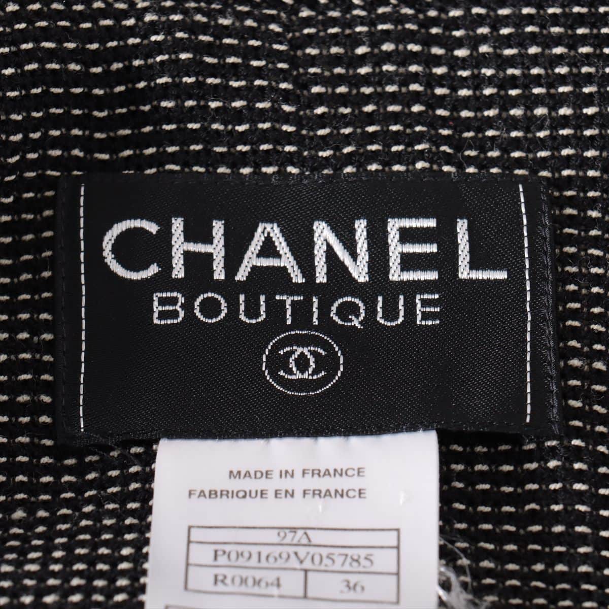 Chanel Coco Button 97A Wool & nylon Setup 36 Ladies' Black
