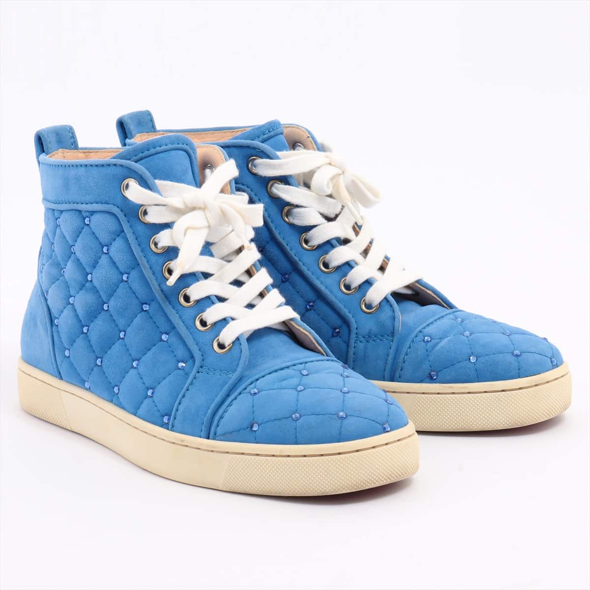 Christian Louboutin Suede High-top Sneakers 36 Ladies' Blue