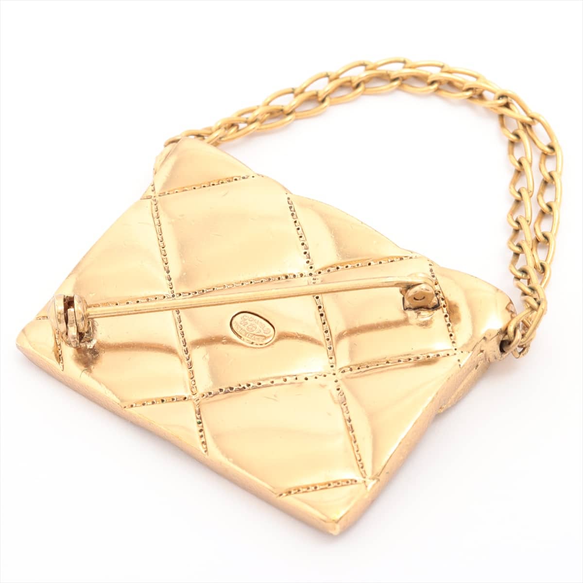 Chanel Matelasse 02P Brooch GP Gold Bag motif