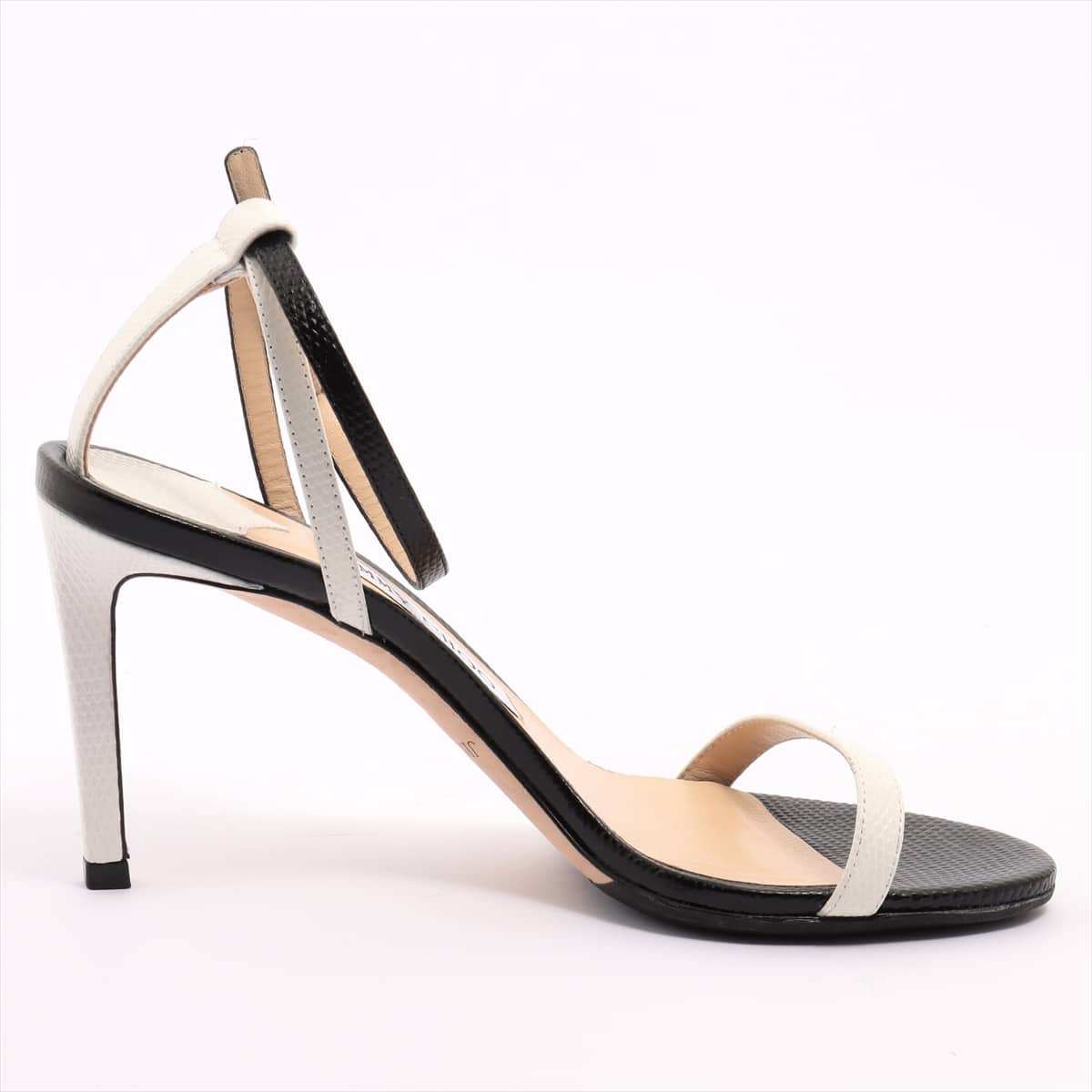 Jimmy Choo Leather Sandals 36 Ladies' Black × White