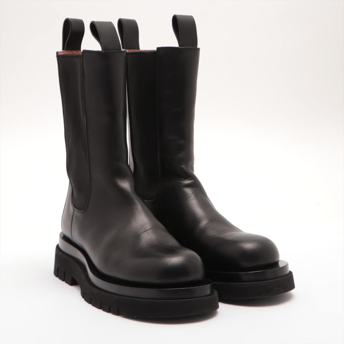 Bottega Veneta Leather Side Gore Boots 39 Men's Black BV Lug