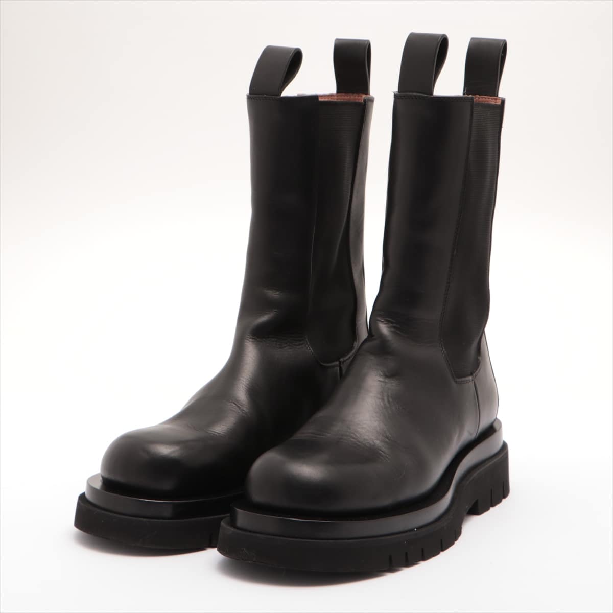 Bottega Veneta Leather Side Gore Boots 39 Men's Black BV Lug