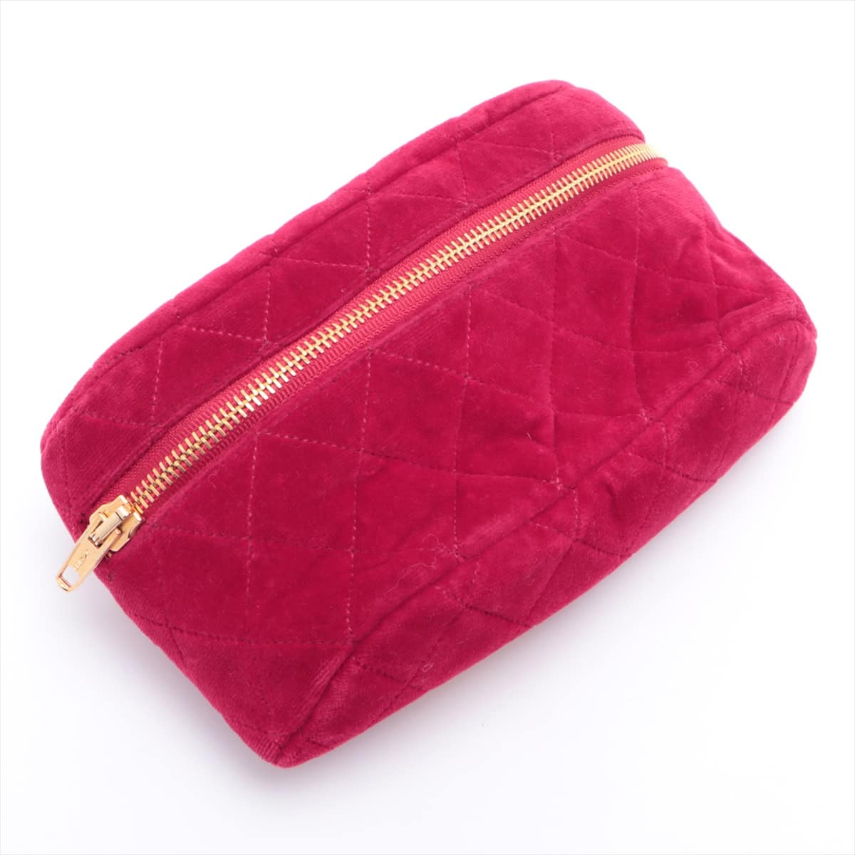 Chanel Matelasse Velour Waist bag Red Gold Metal fittings No serial number