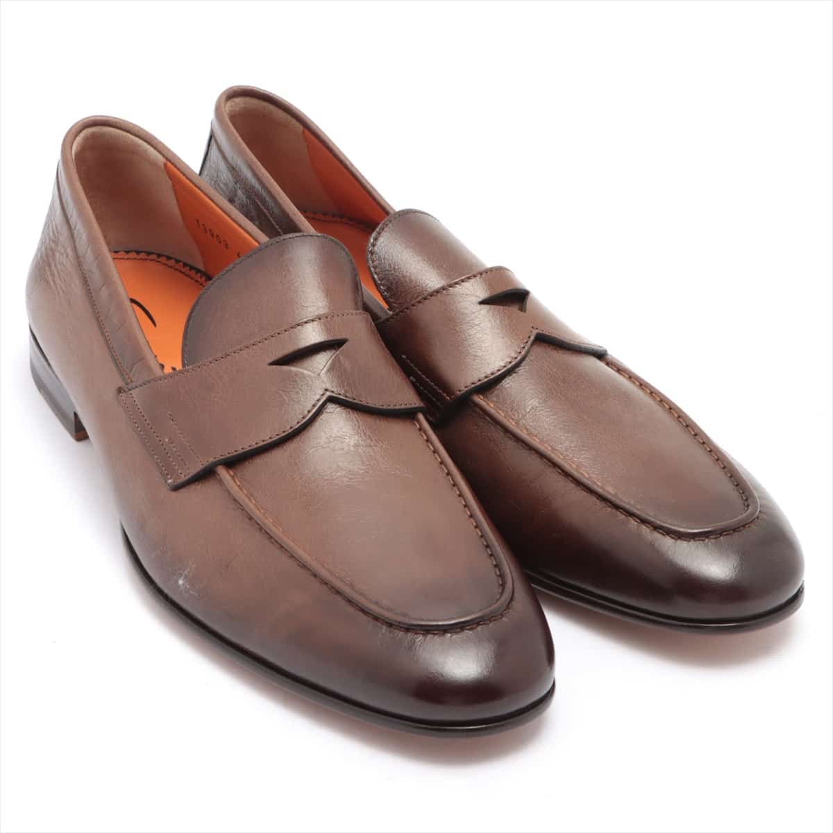 Santoni Leather Loafer 9.5 Men's Brown