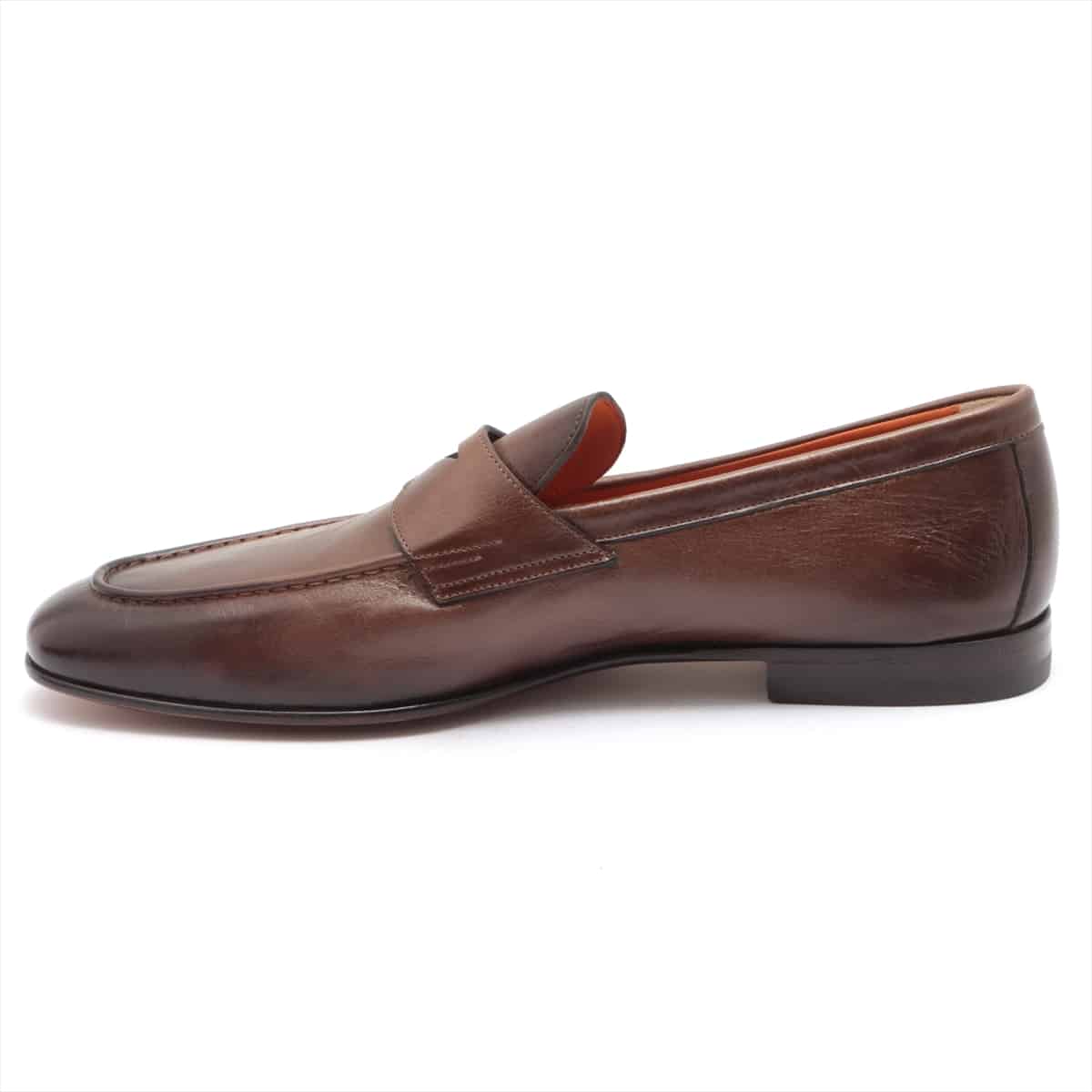Santoni Leather Loafer 9.5 Men's Brown