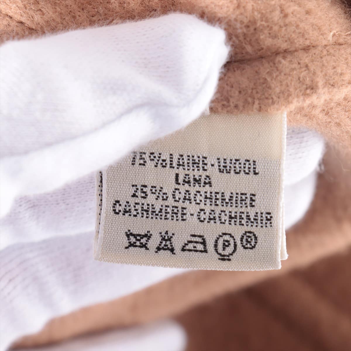 Hermès Margiela Wool & cashmere Short coat 38 Ladies' Camel  Apiberto Removable collar.