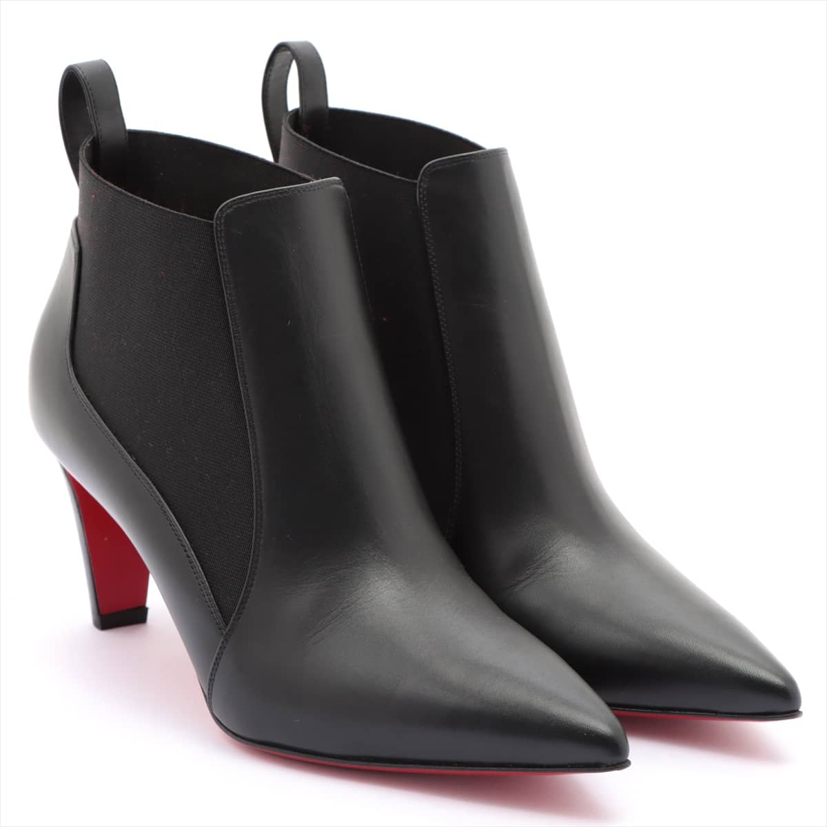 Christian Louboutin Leather Side Gore Boots 36 Ladies' Black