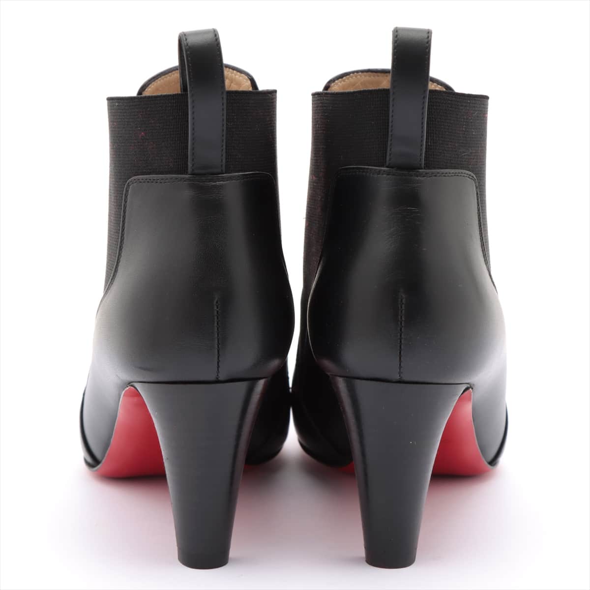 Christian Louboutin Leather Side Gore Boots 36 Ladies' Black