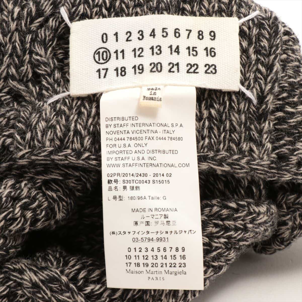 Maison Margiela Knit cap Wool Black × White 2014AW