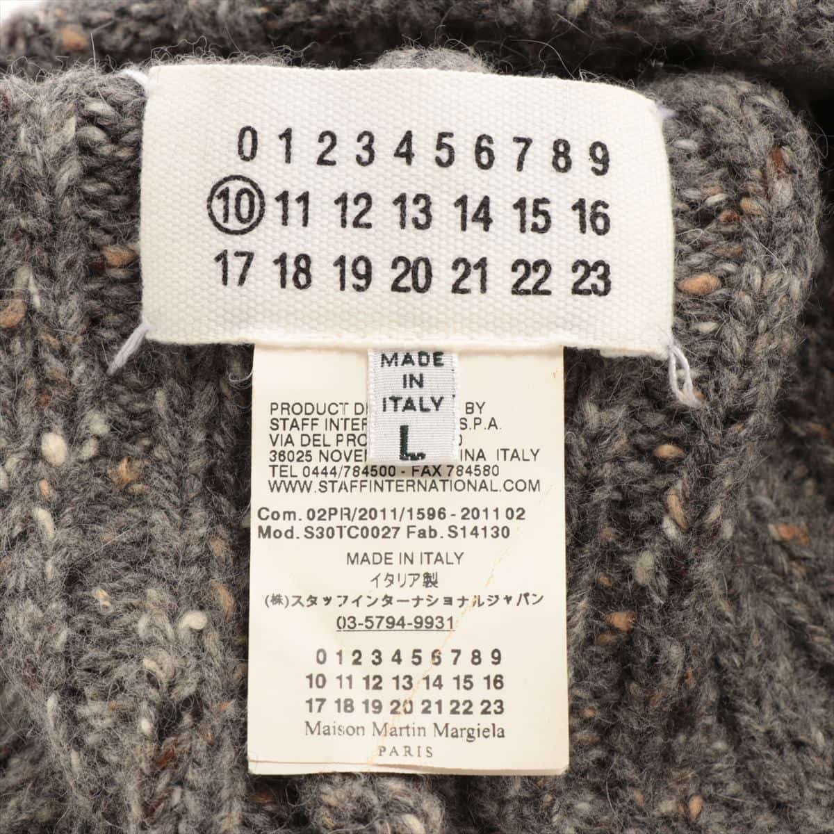Maison Margiela 4 stitches Knit cap Wool x silk x alpaca Grey 2011AW