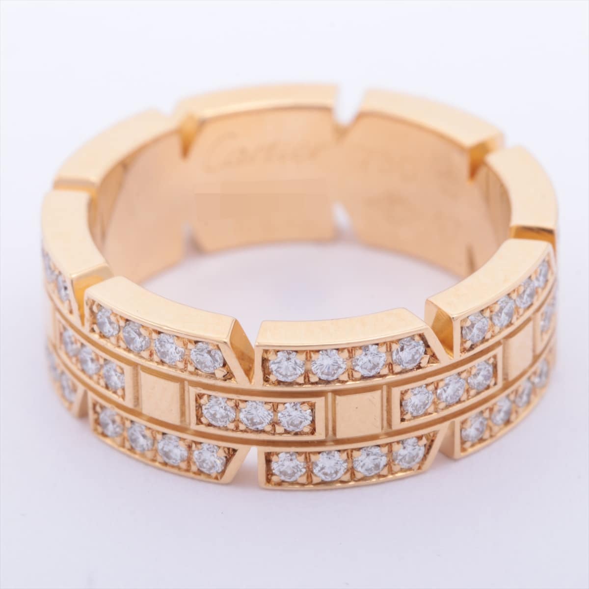 Cartier Tank Francaise full diamond rings 750(YG) 7.3g 47