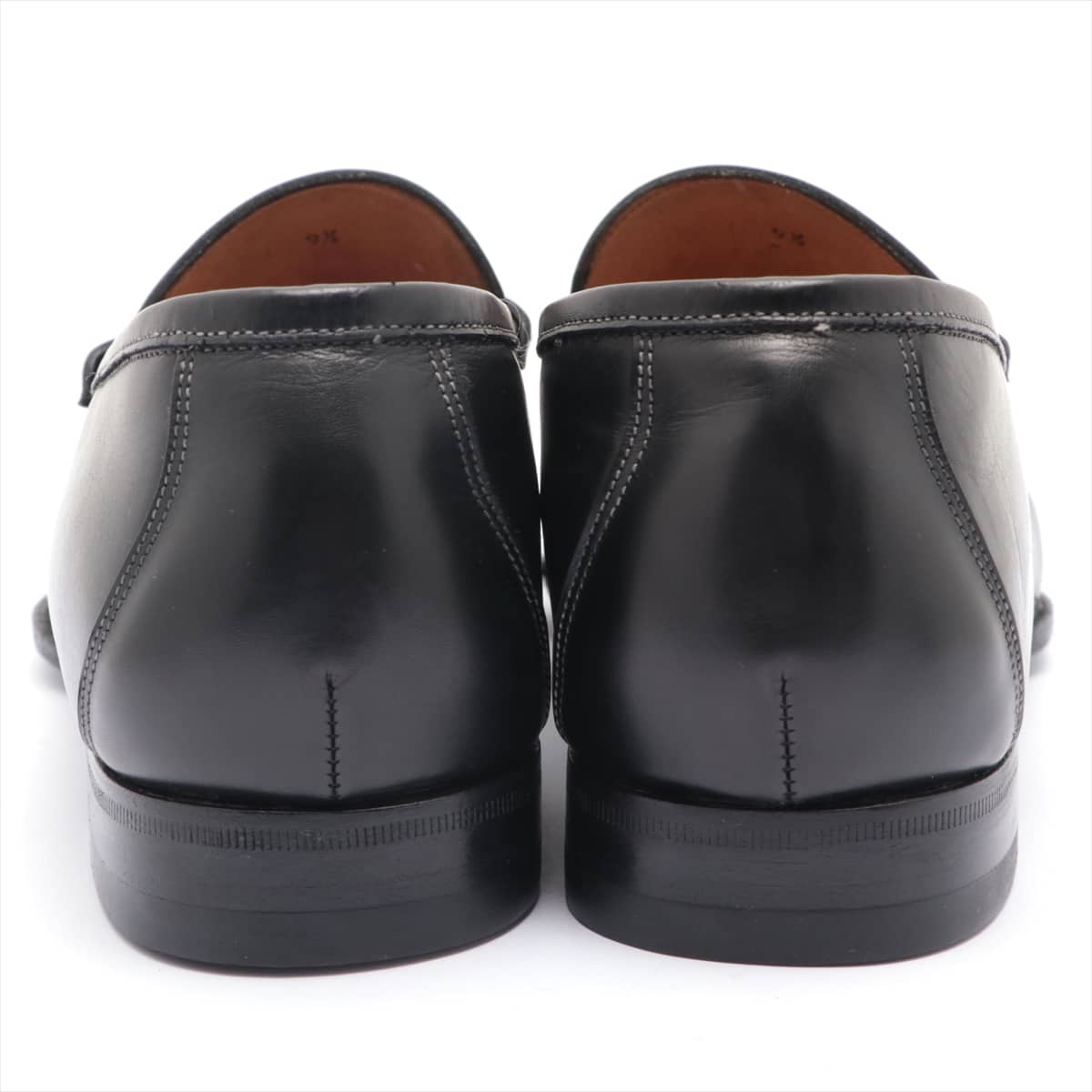 Santoni Leather Loafer 9 1/2 Men's Black