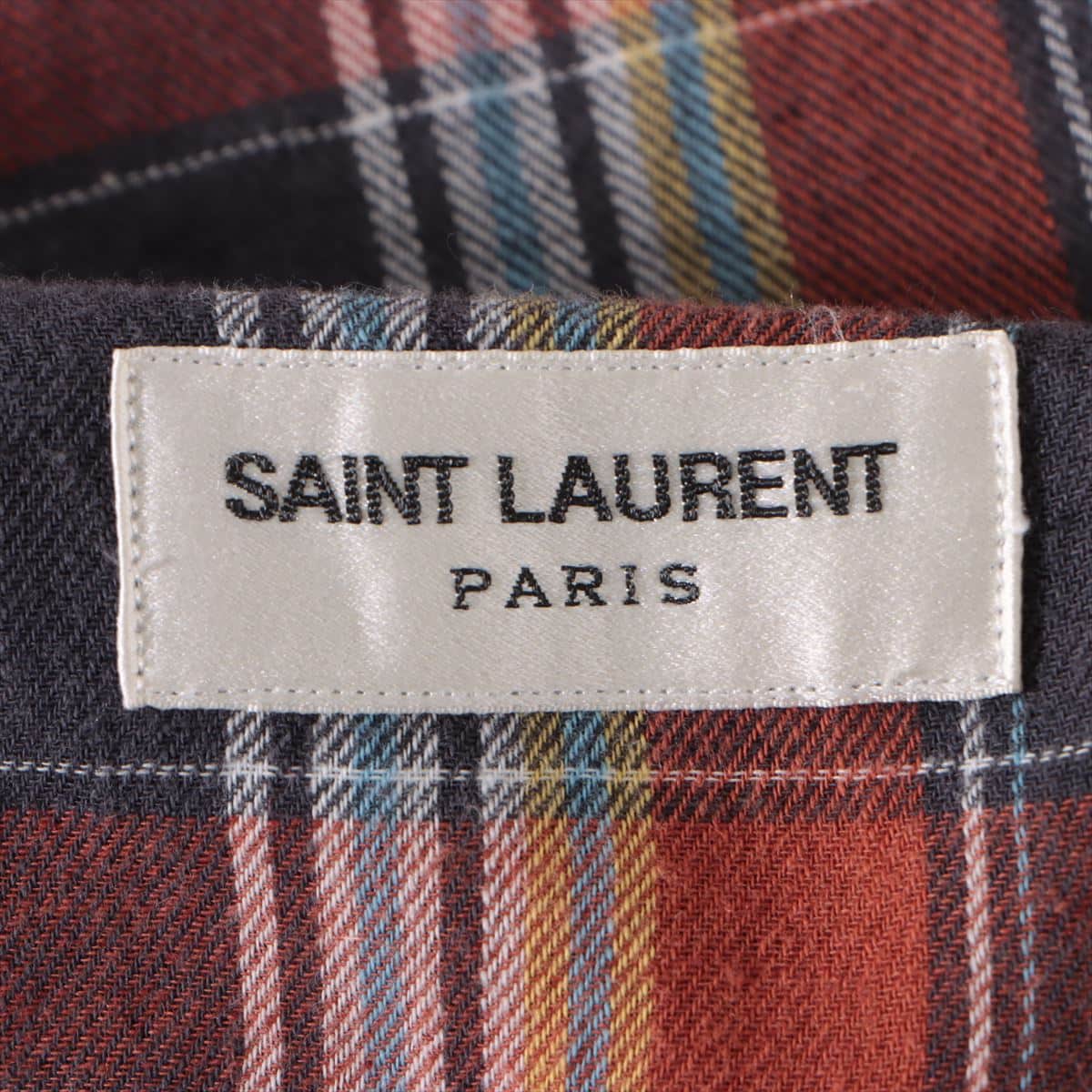 Saint Laurent Paris Cotton Shirt 39 Men's Orange