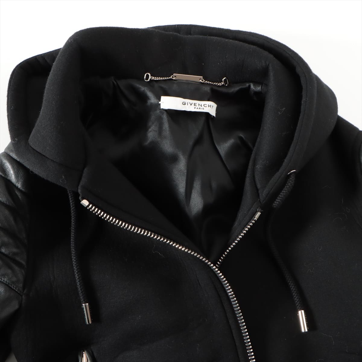 Givenchy Rayon Jacket 34 Ladies' Black  Neo Puren Switch between arm ram leather