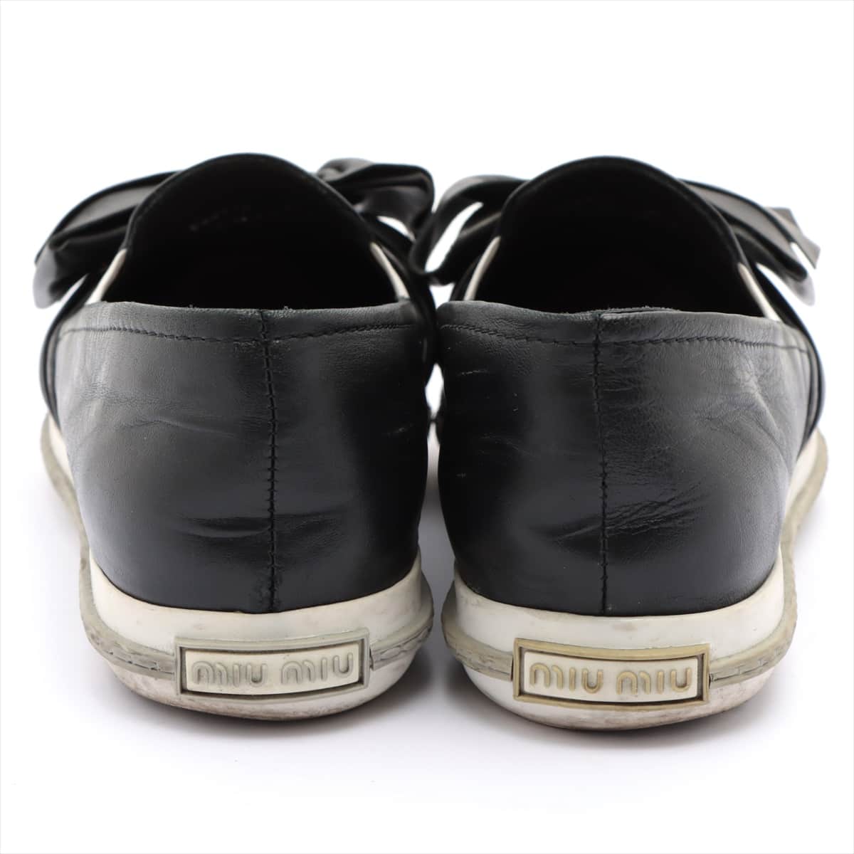 Miu Miu Leather Slip-on 37.5 Ladies' Black