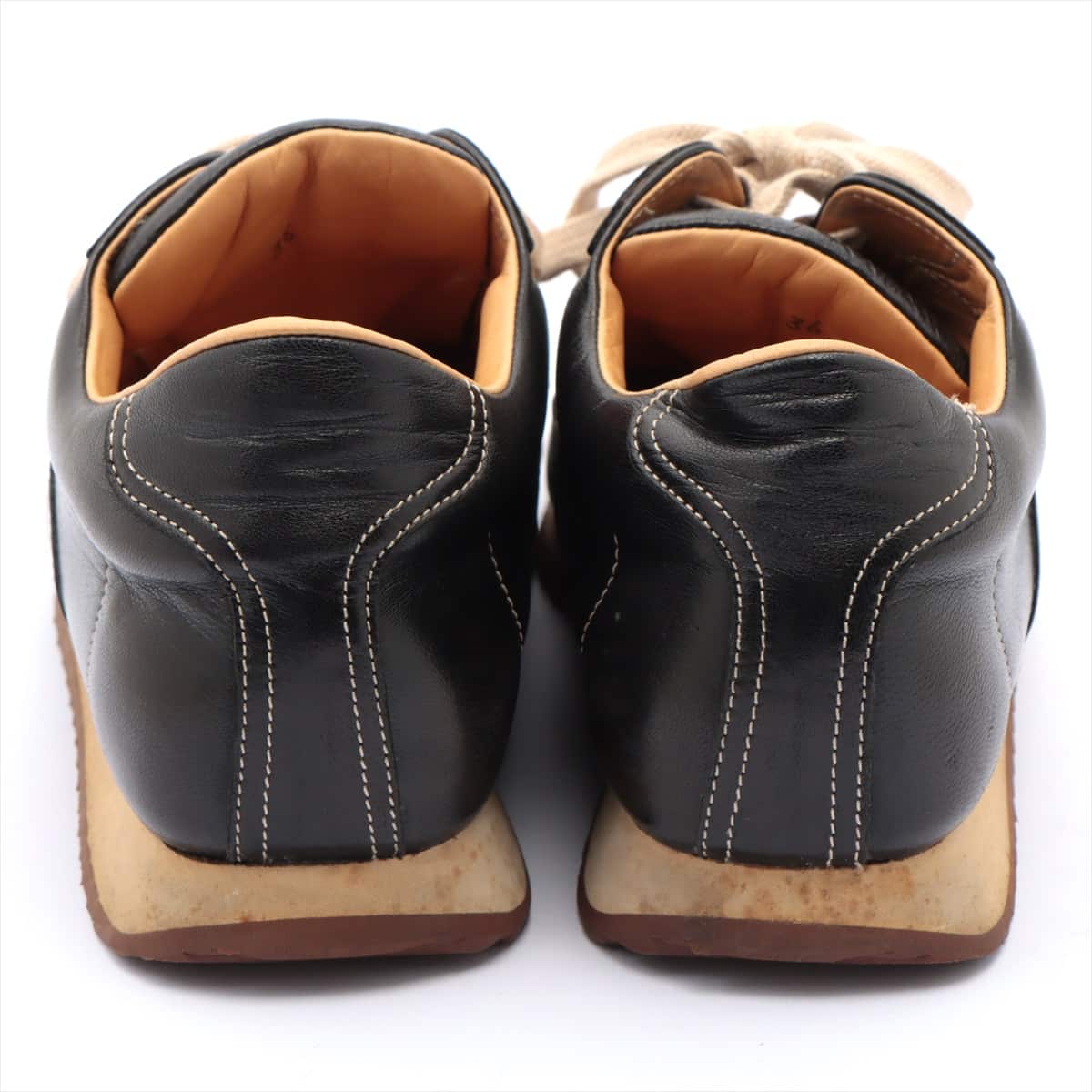 Santoni Leather Sneakers 36 Ladies' Black