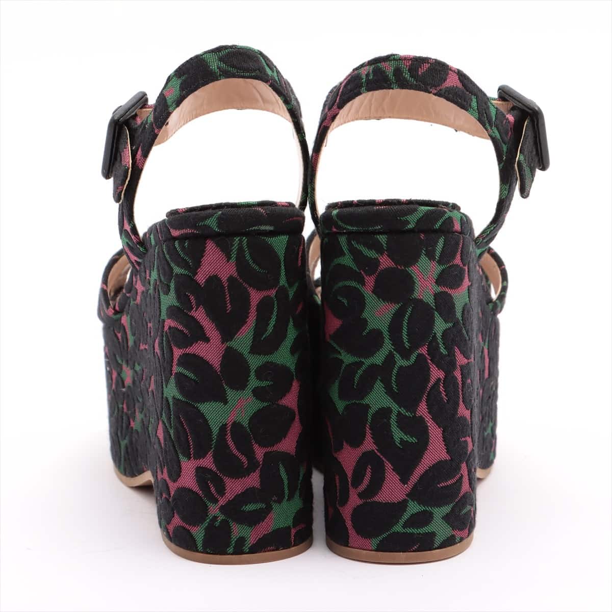 Miu Miu Fabric Sandals 36 1/2 Ladies' Black