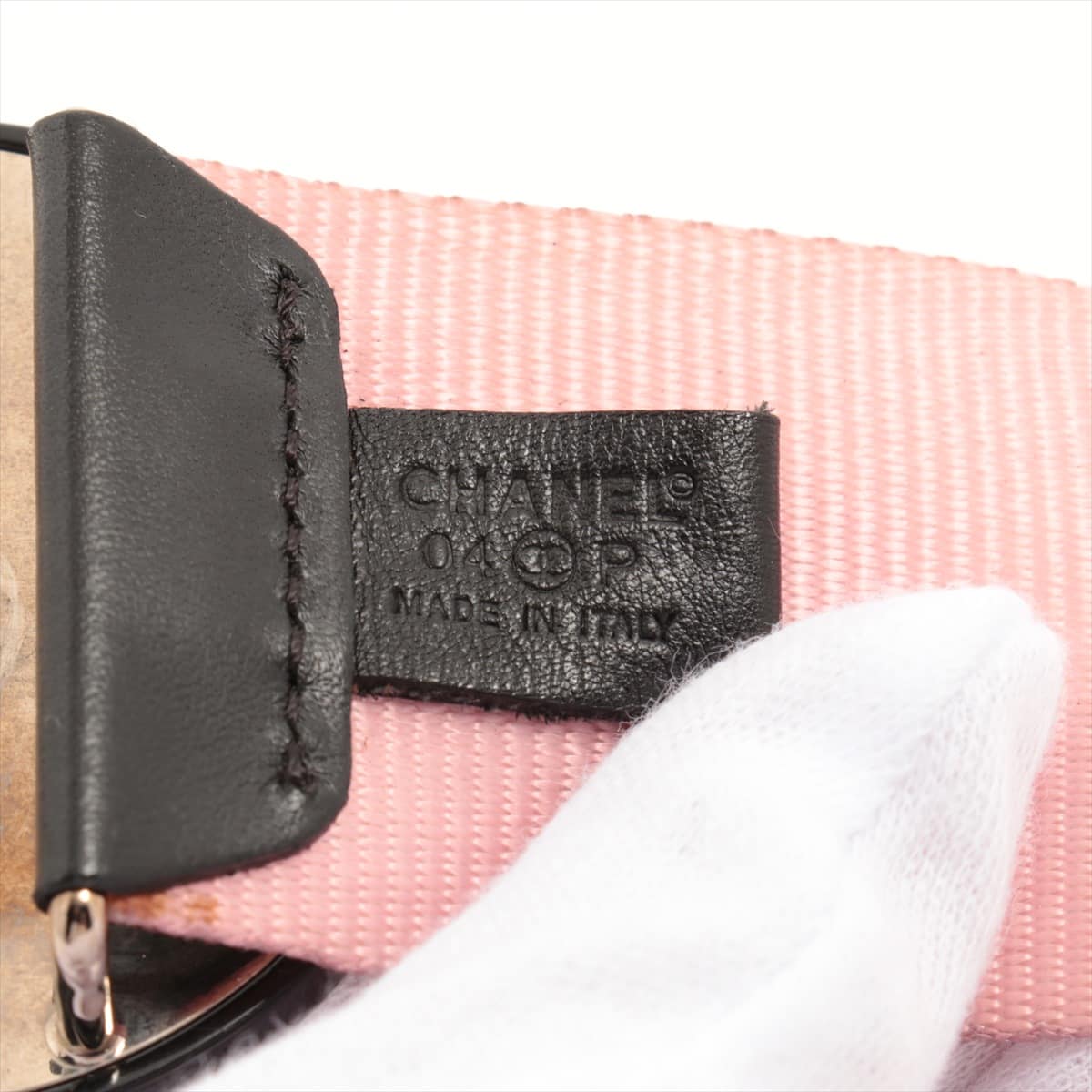 Chanel Coco Mark 04P Belt canvas Pink Record