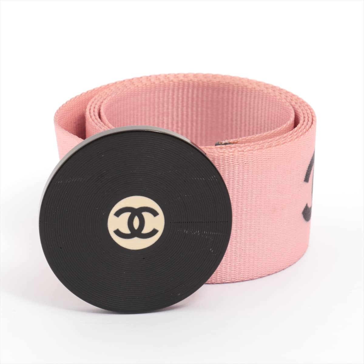 Chanel Coco Mark 04P Belt canvas Pink Record