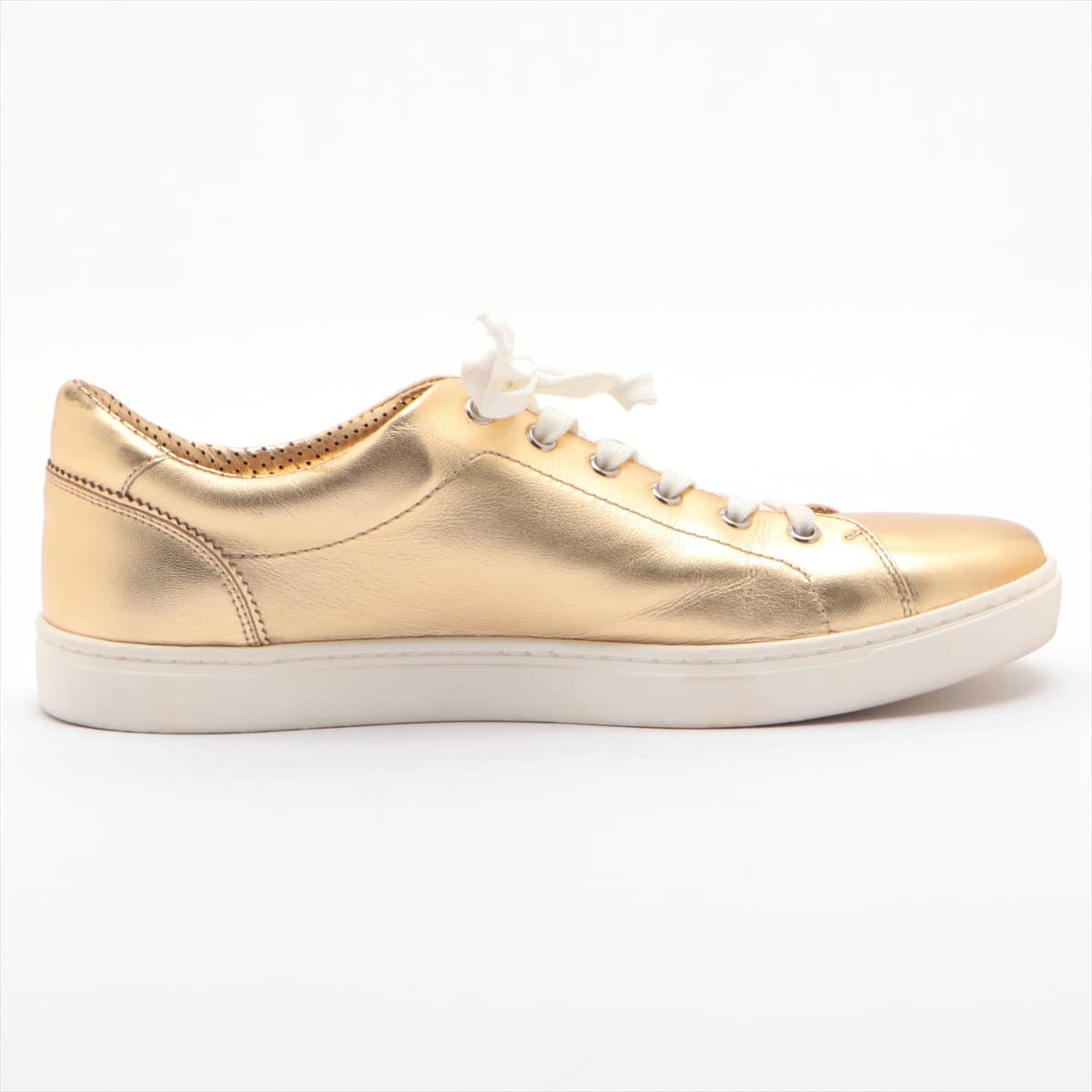 Dolce & Gabbana Leather Sneakers 8.5 Men's Gold