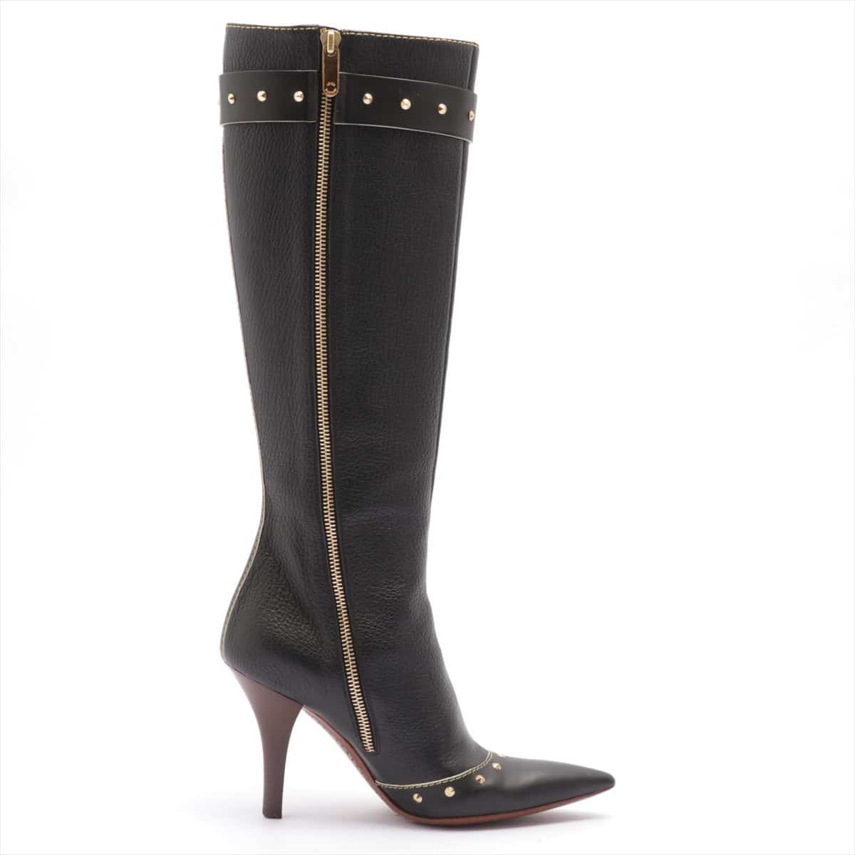 Louis Vuitton Suhali Leather Long boots 36 Ladies' Black