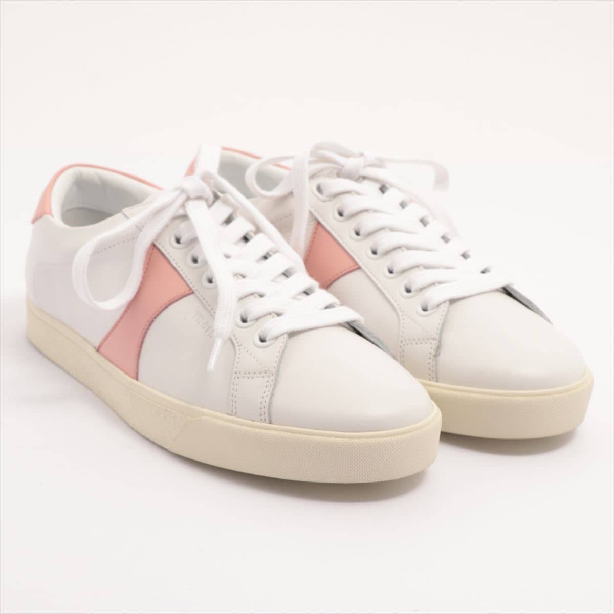 CELINE Triomphe Leather Sneakers 35 Ladies' White x pink