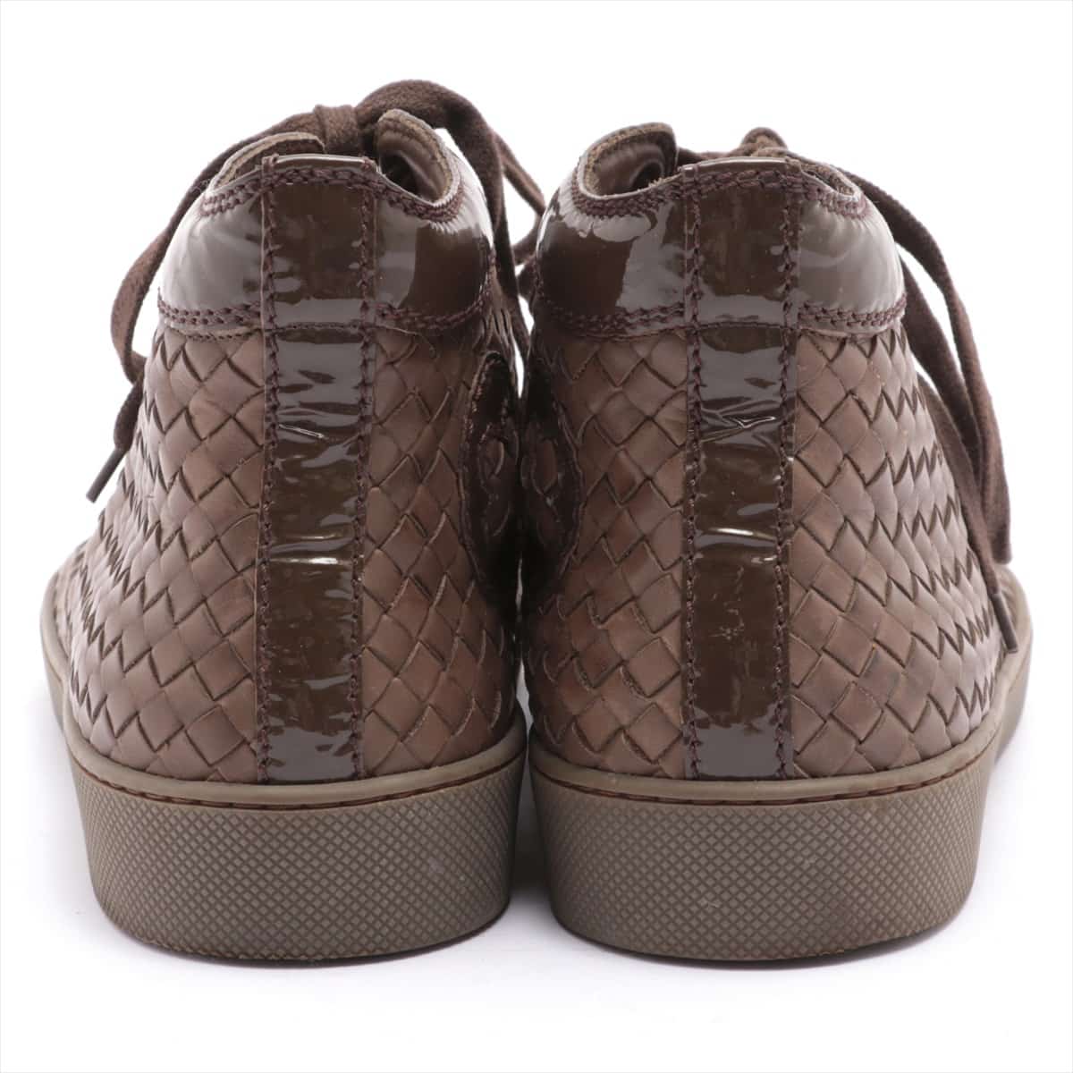 Bottega Veneta Intrecciato Leather High-top Sneakers Unknown size Men's Brown Lace up