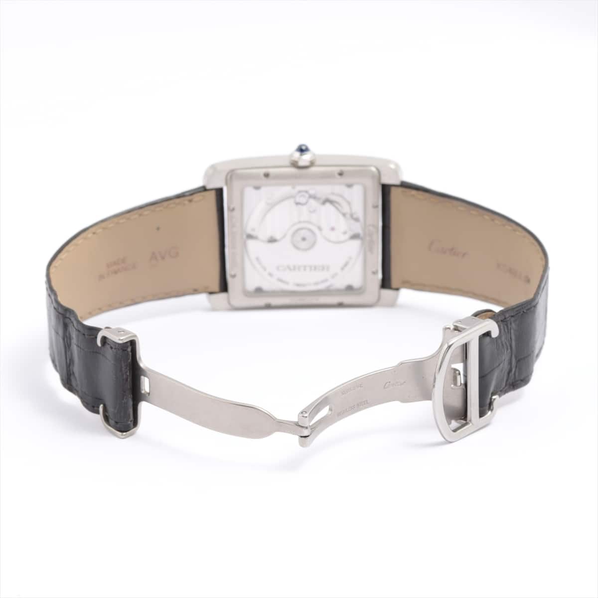 Cartier Tank MC W5330003 SS & leather AT White-Face