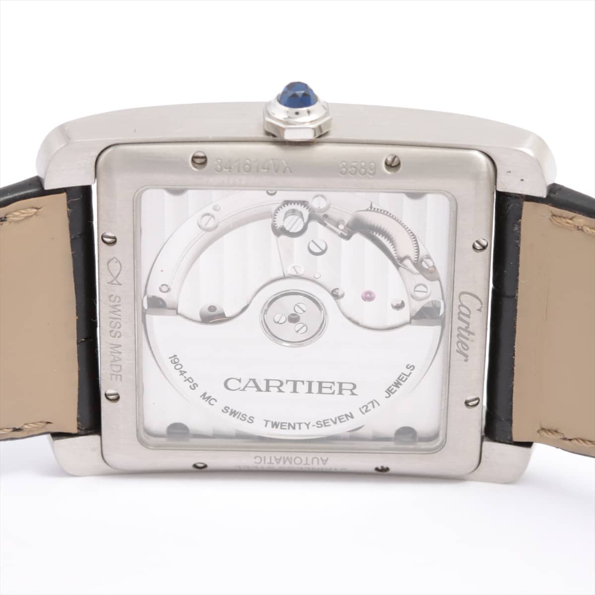 Cartier Tank MC W5330003 SS & leather AT White-Face