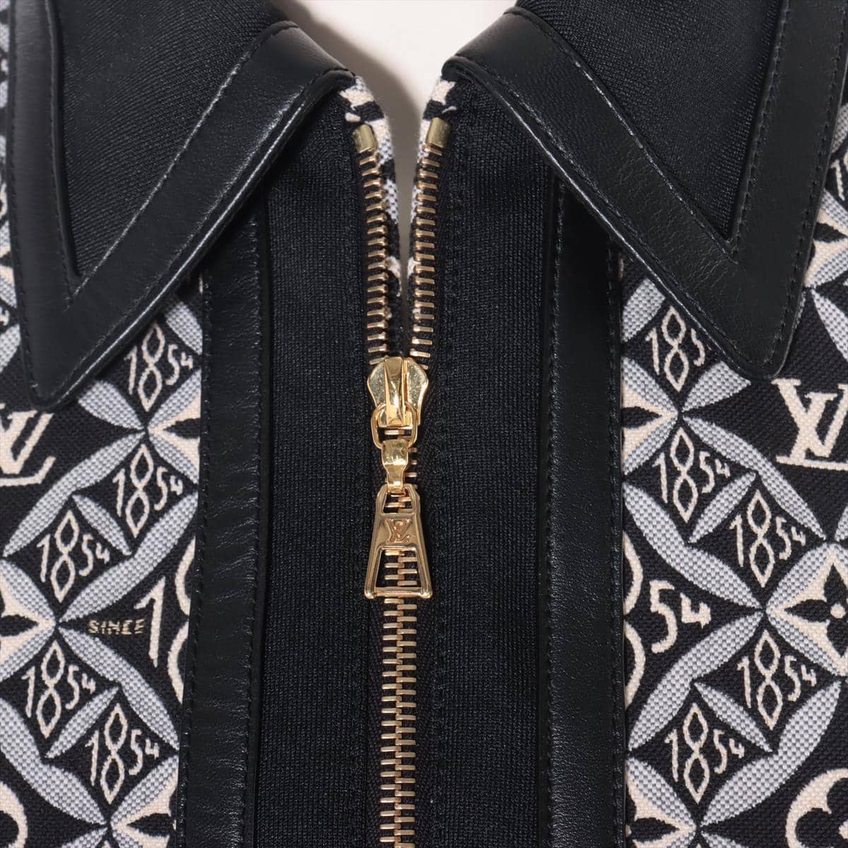 Louis Vuitton Cotton & leather Sleeveless dress 34 Ladies' Black   Since1854