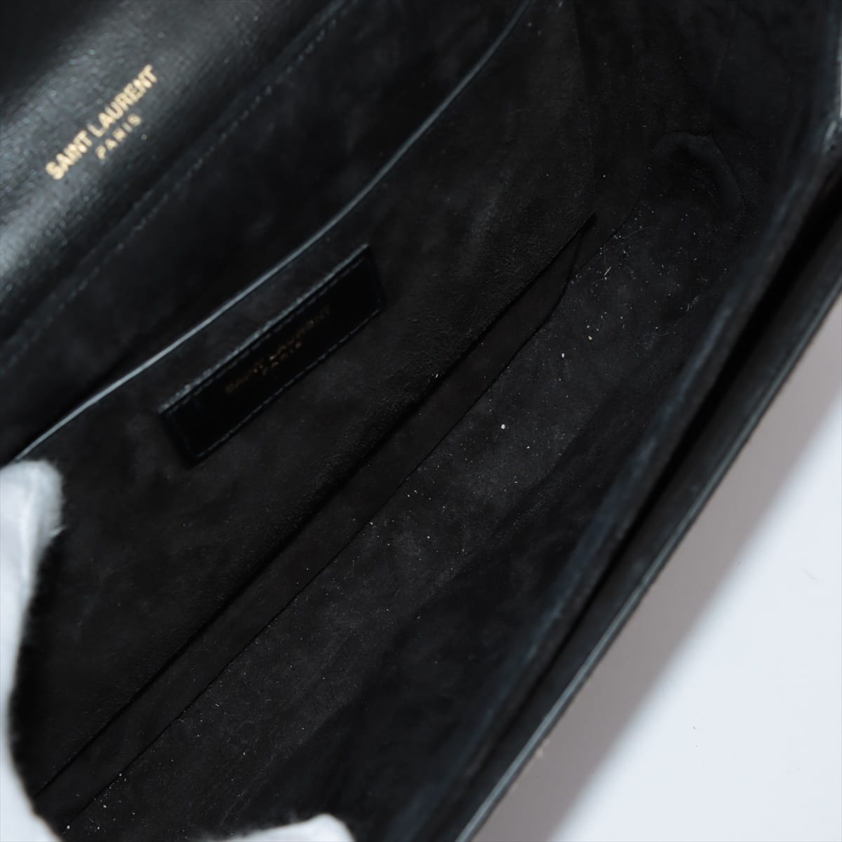 Saint Laurent Paris Bellechasse Leather & suede Shoulder bag black x beige 482044
