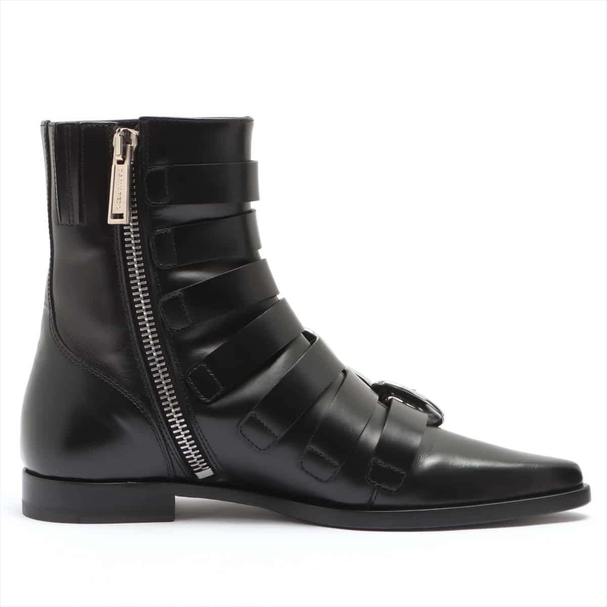Dsquared² Leather Boots 39 Men's Black multi buckle ankle boots