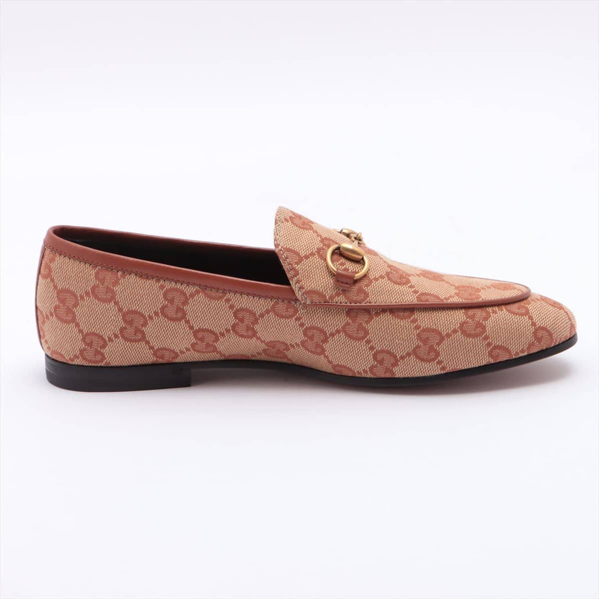 Gucci GG Canvas canvas Loafer 35 1/2 Ladies' Brown Horse Bits