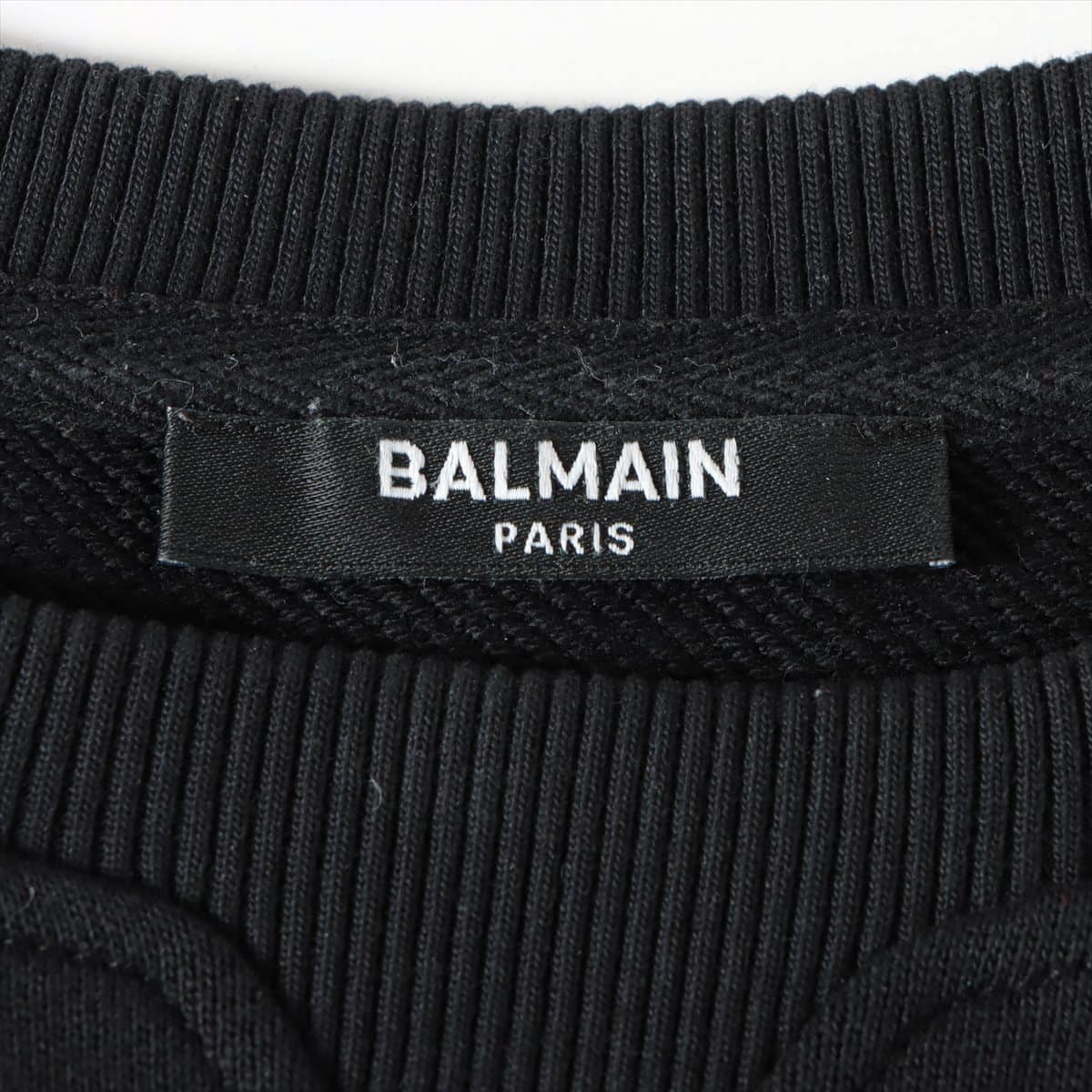 Balmain Cotton Basic knitted fabric 14A Kids Black  Logo