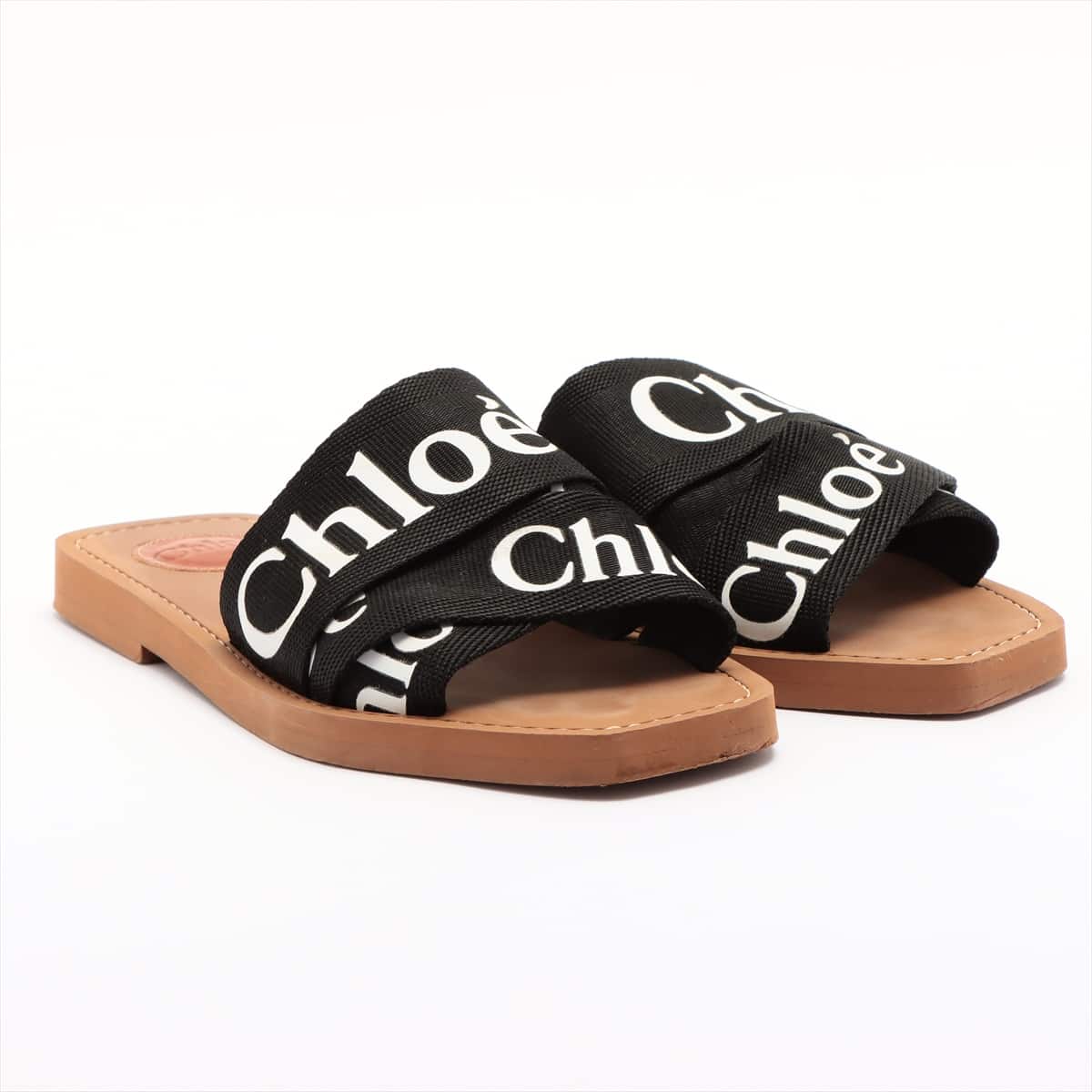 Chloe canvas Sandals 37 Ladies' Black Logo